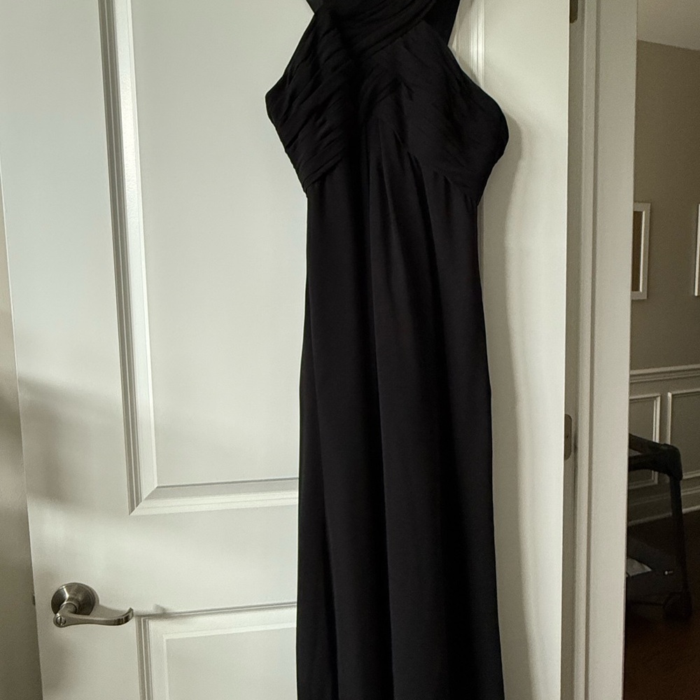 Monique Lhuillier One Shoulder Black Dress